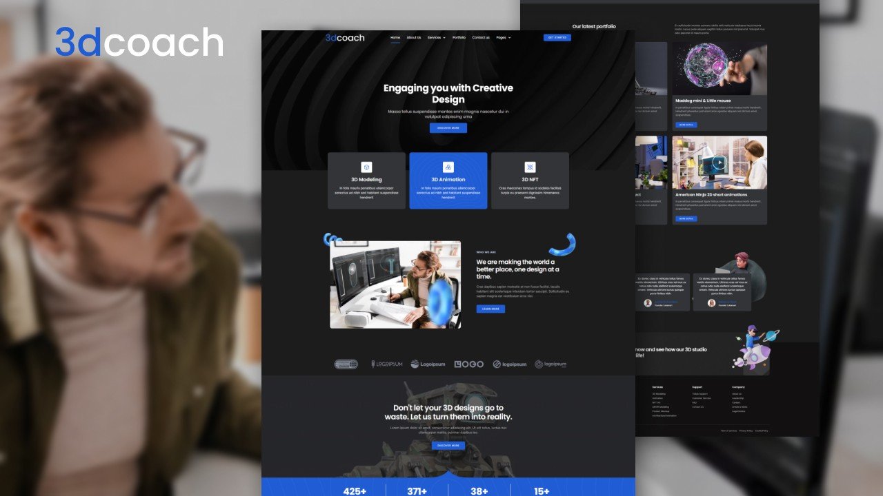 3dcoach – agency wordpress elementor template kit