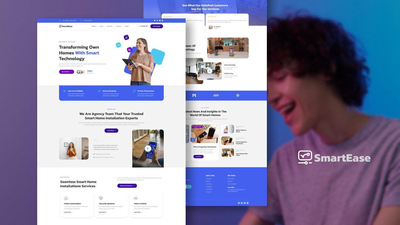 Smartease– smart home service elementor template kit