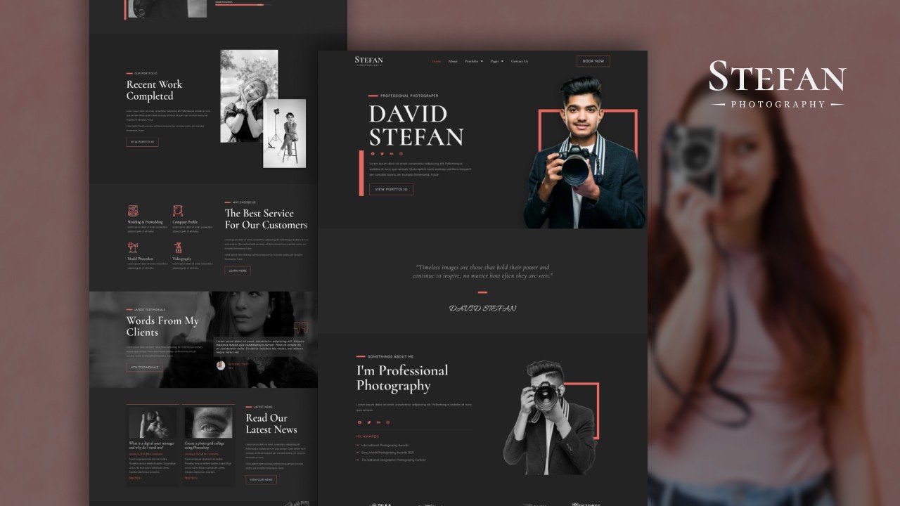 Stefan – Portfolio Photography Elementor Pro Full Site Template Kit