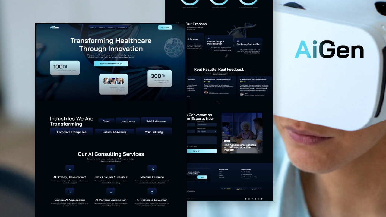 AiGen – Next-Gen Elementor Pro Template Kit for AI-Tech Startups