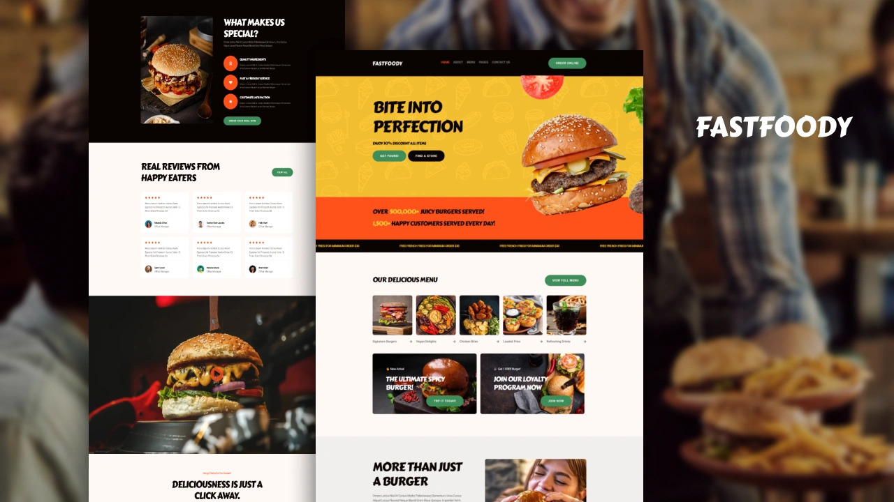 FastFoody – Fast Food Restaurant WordPress Elementor Template