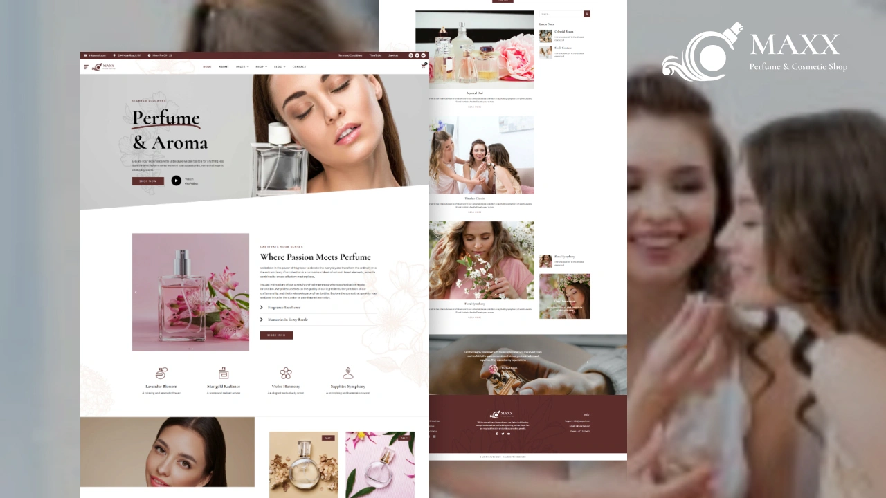 Maxx – Perfume & Cosmetic Shop Elementor Pro Template Kit