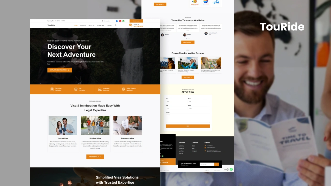 Touride –Travel Elementor Template Kit for  Agency Destination